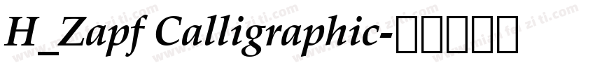 H_Zapf Calligraphic字体转换